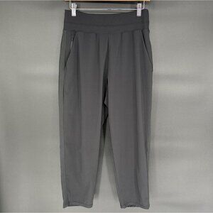 Athleta Women's Nolita Slim Tapered Crop Pants 12 Black UPF 50+ Featherweight